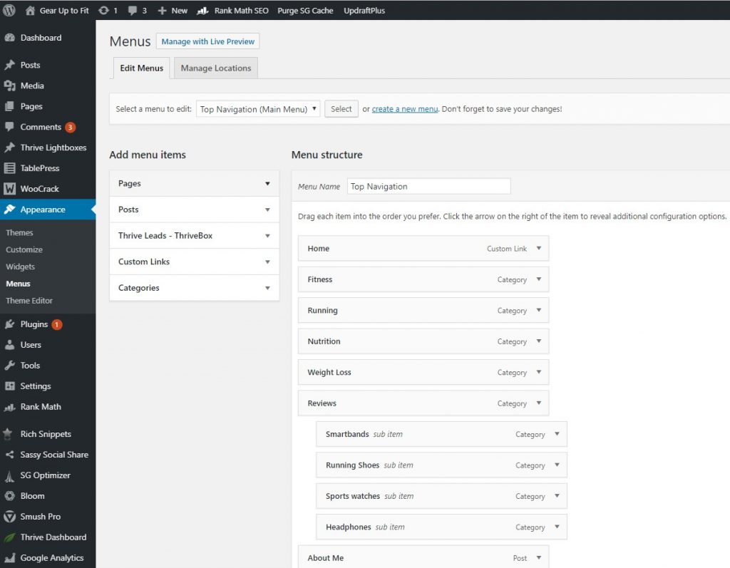 Add new page in WordPress Menu