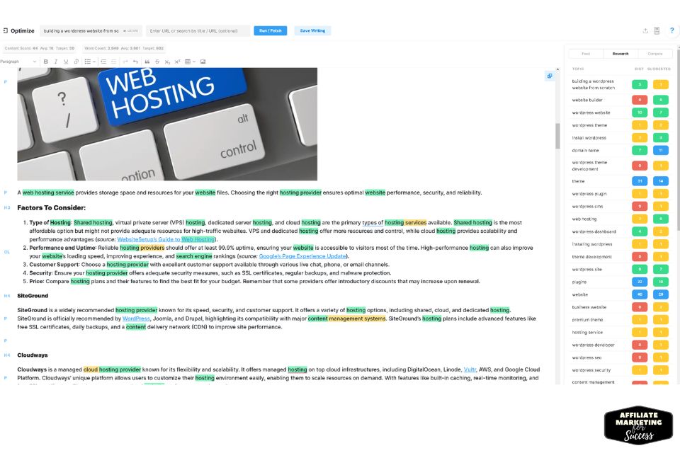 MarketMuse Comprehensive Content Analysis