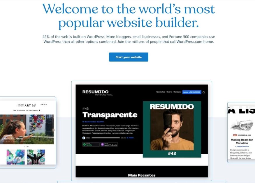 WordPress is the world's most popular website builder