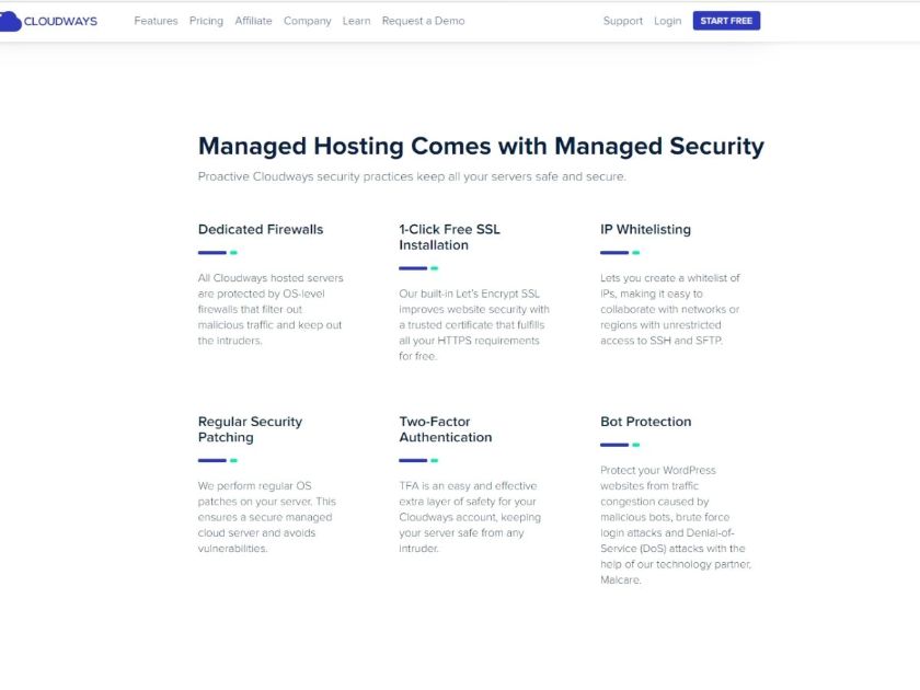 how secure is Cloudways web hosing