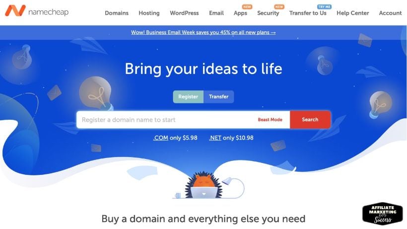 Namecheap is a cloud-based domain name registration, web hosting, email, and SSL certificate, provider