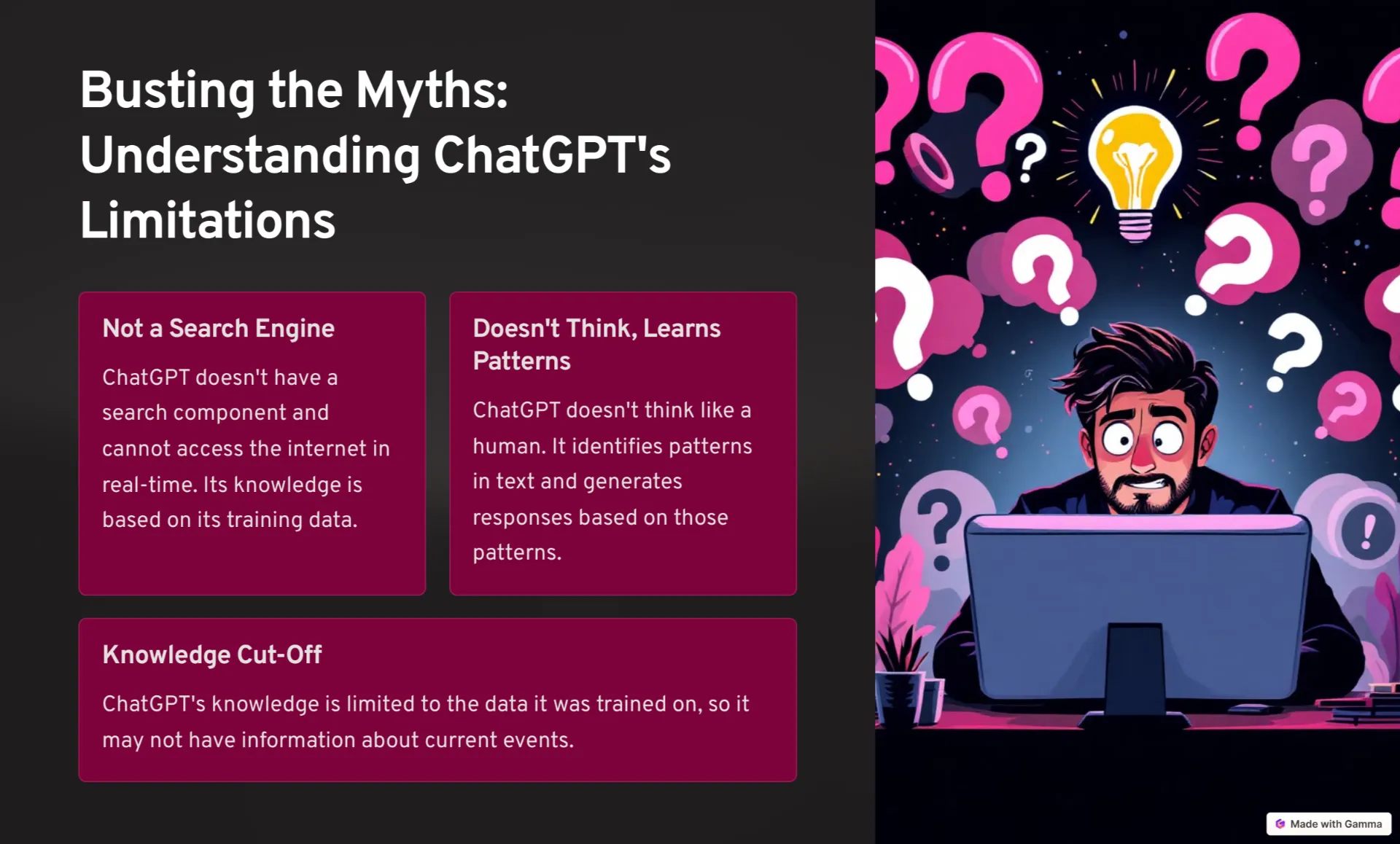 What ChatGPT Doesn't Do: Busting the Myths