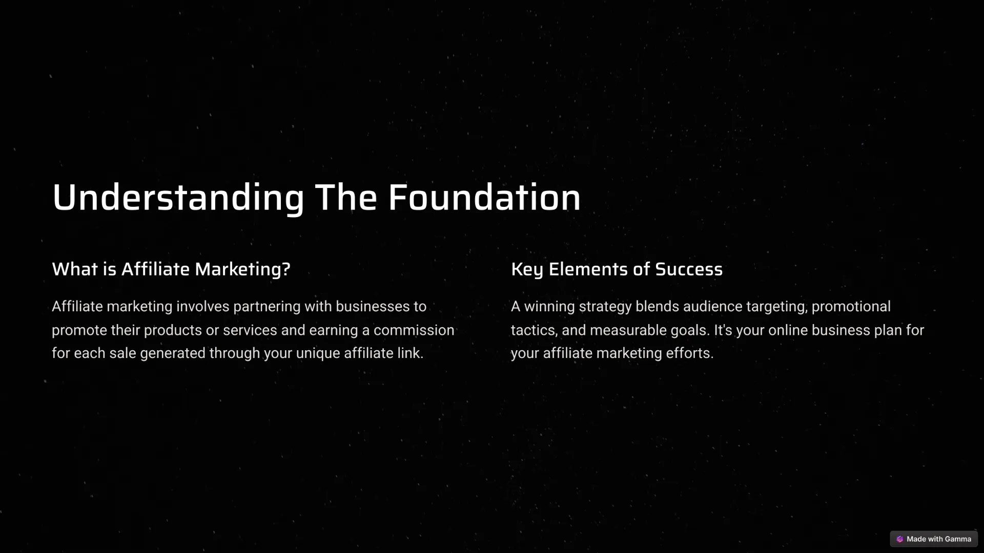 Understanding the Foundation of a Solid Affiliate Marketing Strategy