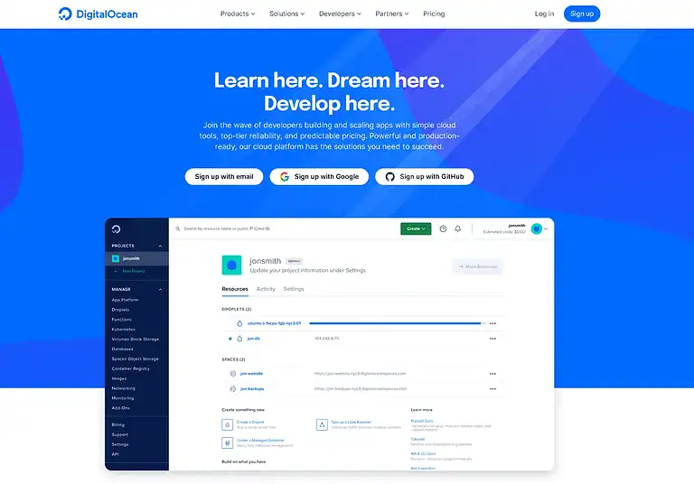 Image of digitalocean, review