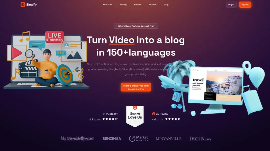 Blogify.ai Review: Turn any video into a blog