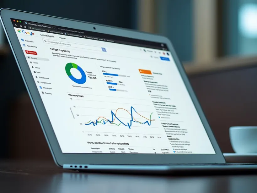 Laptop showing a Google PageSpeed Insights report. This represents the importance of Google PageSpeed Insights and its ability to improve website performance and SEO rankings.