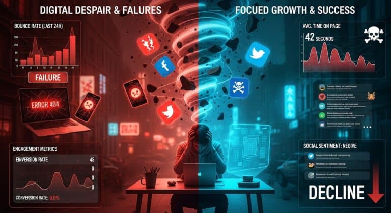 Digital despair vs. focused growth: social media & web metrics.