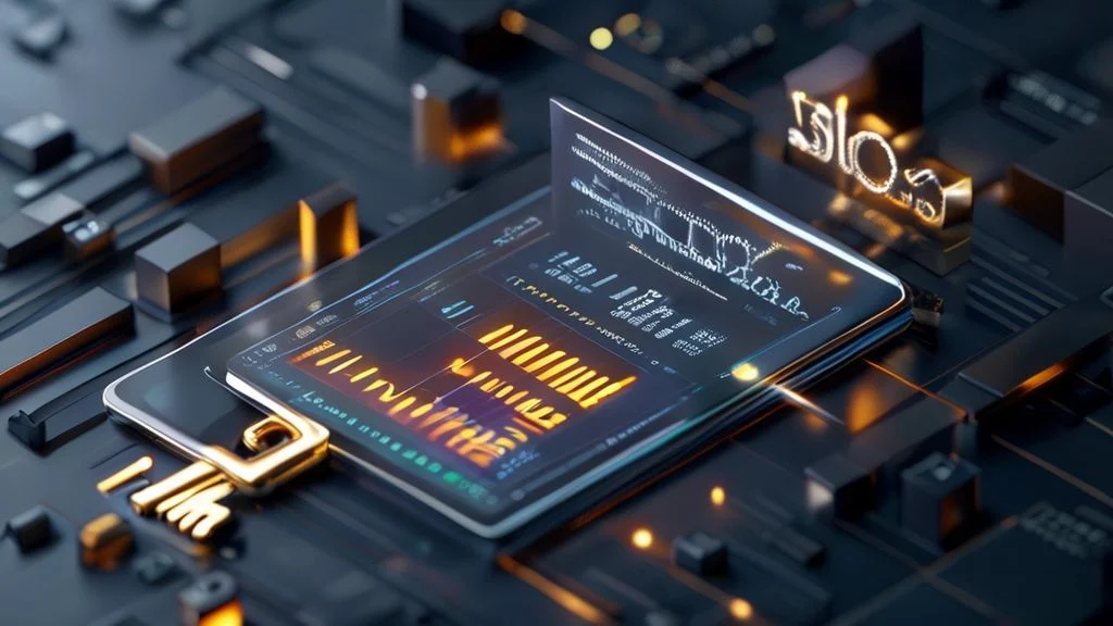 Professional digital dashboard showing a 1 million dollar payout metric and a golden key representing the WarriorPlus affiliate program's high commission opportunities.