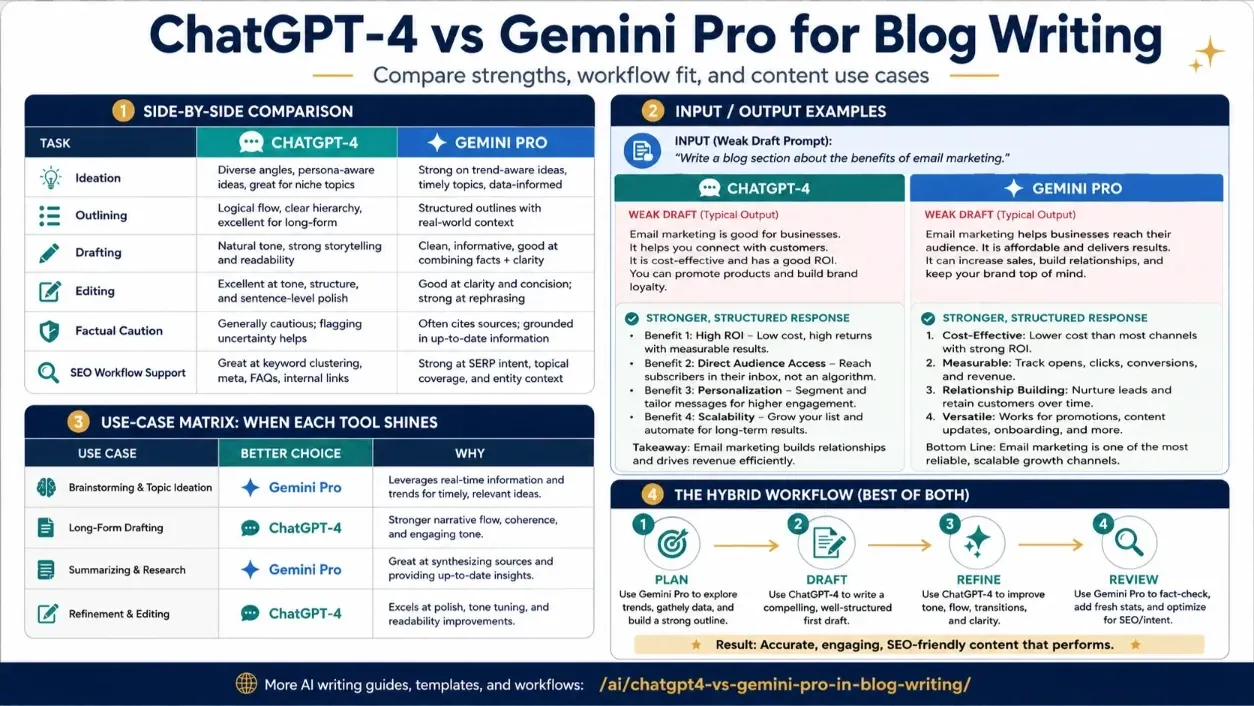 ChatGPT-4 vs Gemini Pro: Which AI Wins for Affiliate 2026? featured infographic image