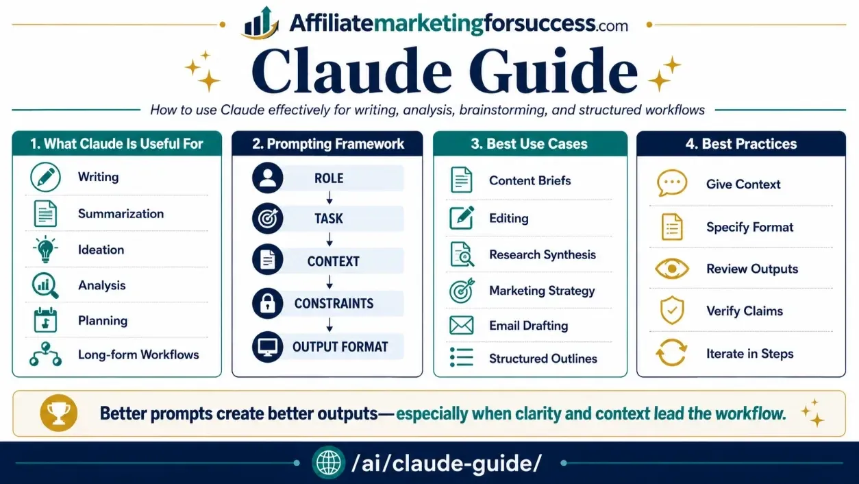 Claude Guide: Master Anthropic AI Workflows (2026) featured infographic image