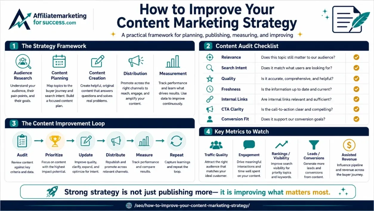 Content Marketing Strategy: Content Audit, Content Strategies and Topical Authority featured infographic image