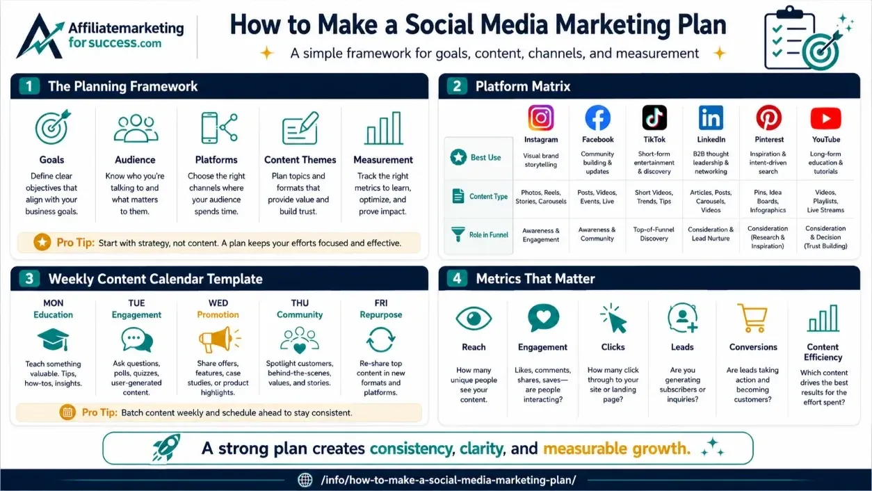 How to Create a Social Media Marketing Plan (Step-by-Step) featured infographic image
