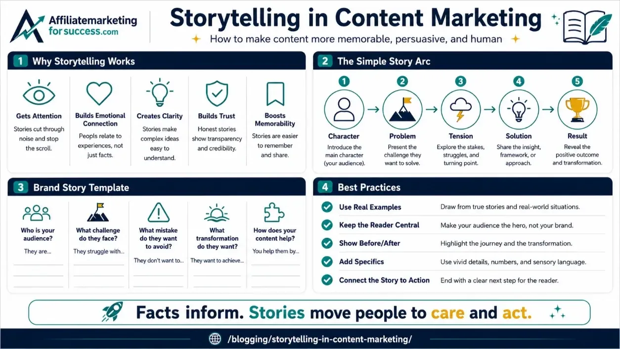 Storytelling in Content Marketing: 2026 Guide to 3x Trust featured infographic image