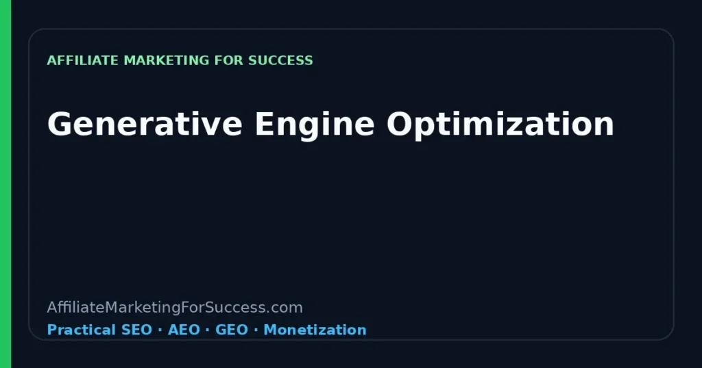 Generative engine optimization GEO featured image