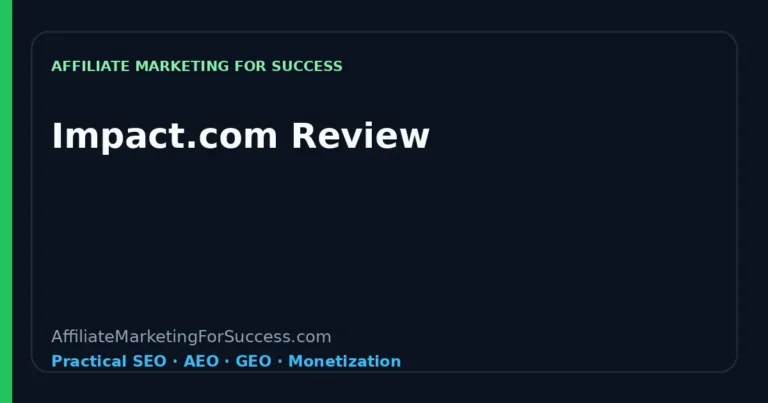 Impact.com affiliate network review featured image